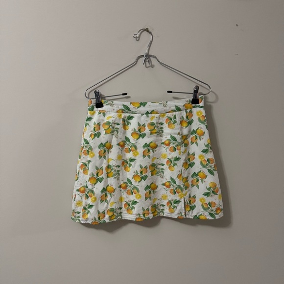 3/$20⚡️ Francesca’s Blue Rain Fruit Orange Mini Skirt with Side Slit - Picture 7 of 15